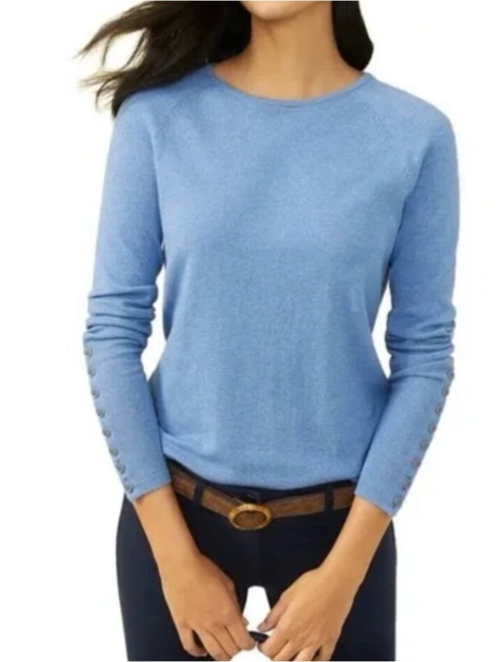 NWOT J. McLaughlin Jamey Cotton Blend Sweater | Periwinkle Blue | medium